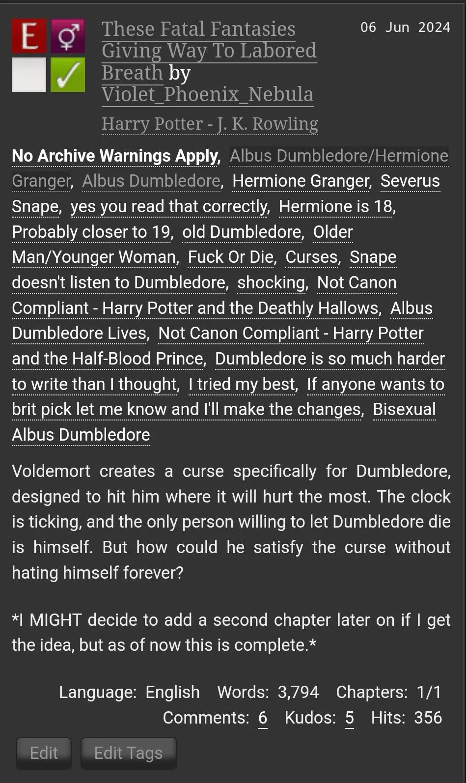 This seems like an excellent place to share my slightly insane fuck or die fic I wrote and posted last week, if anyone is up for an unconventional pairing posted by 20Keller12