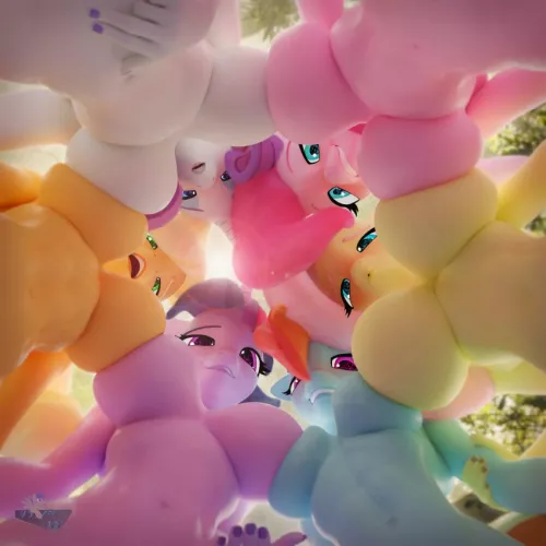 Meanwhile in heavens (hooves-art)  by Alinaserve