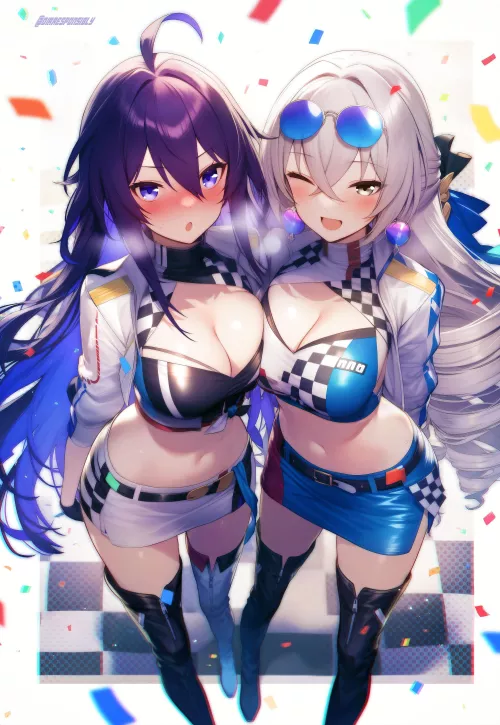 Race Queen Seele & Bronya [Honkai Star Rail] by CheetahSperm18