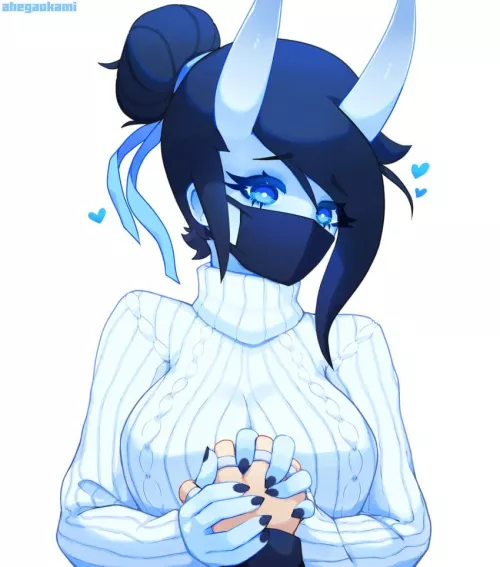 Some premarital hand holding with an oni girl (ahegaokami) by Informal_Ad_4740