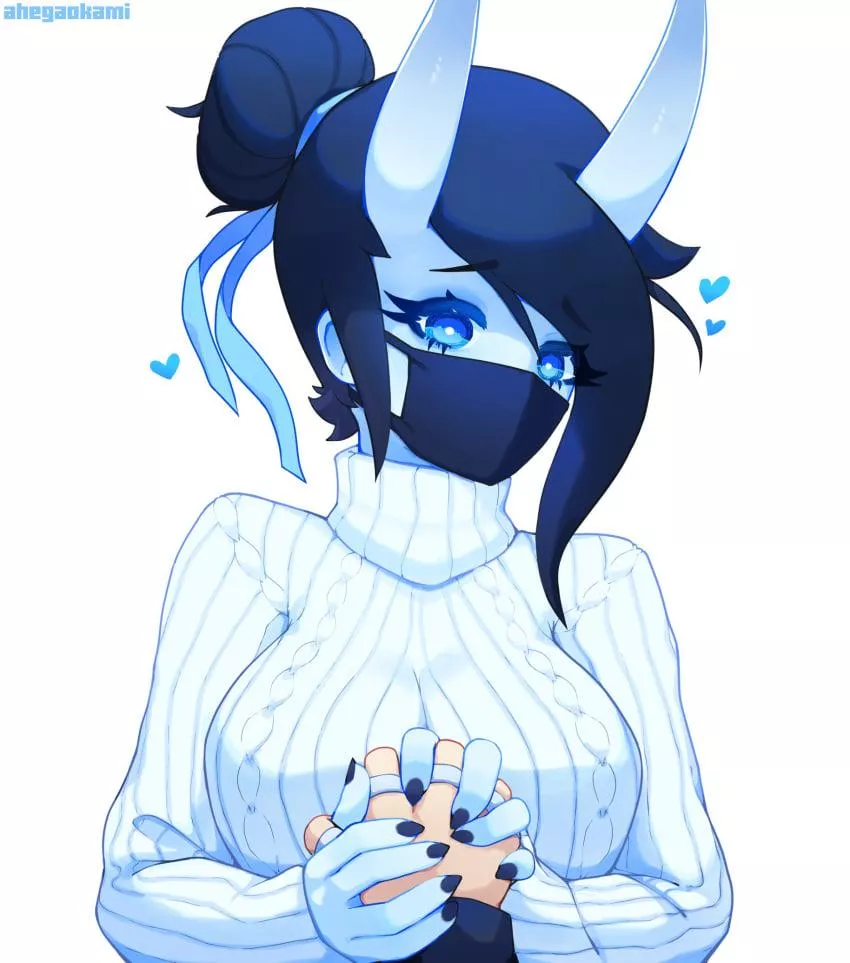 Some premarital hand holding with an oni girl (ahegaokami) posted by Informal_Ad_4740