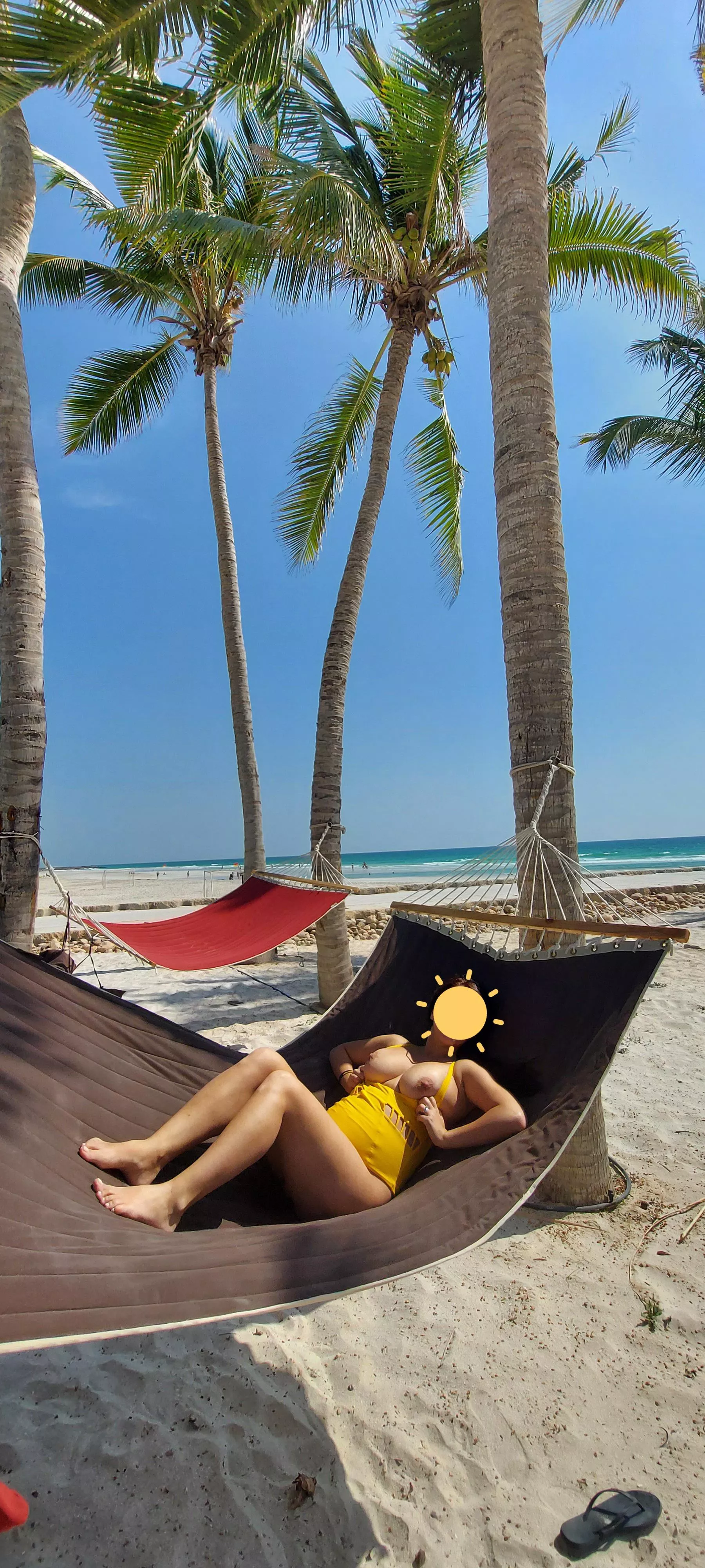 Dared to flash my preggo boobs on the beach  posted by pluggedprincess_69