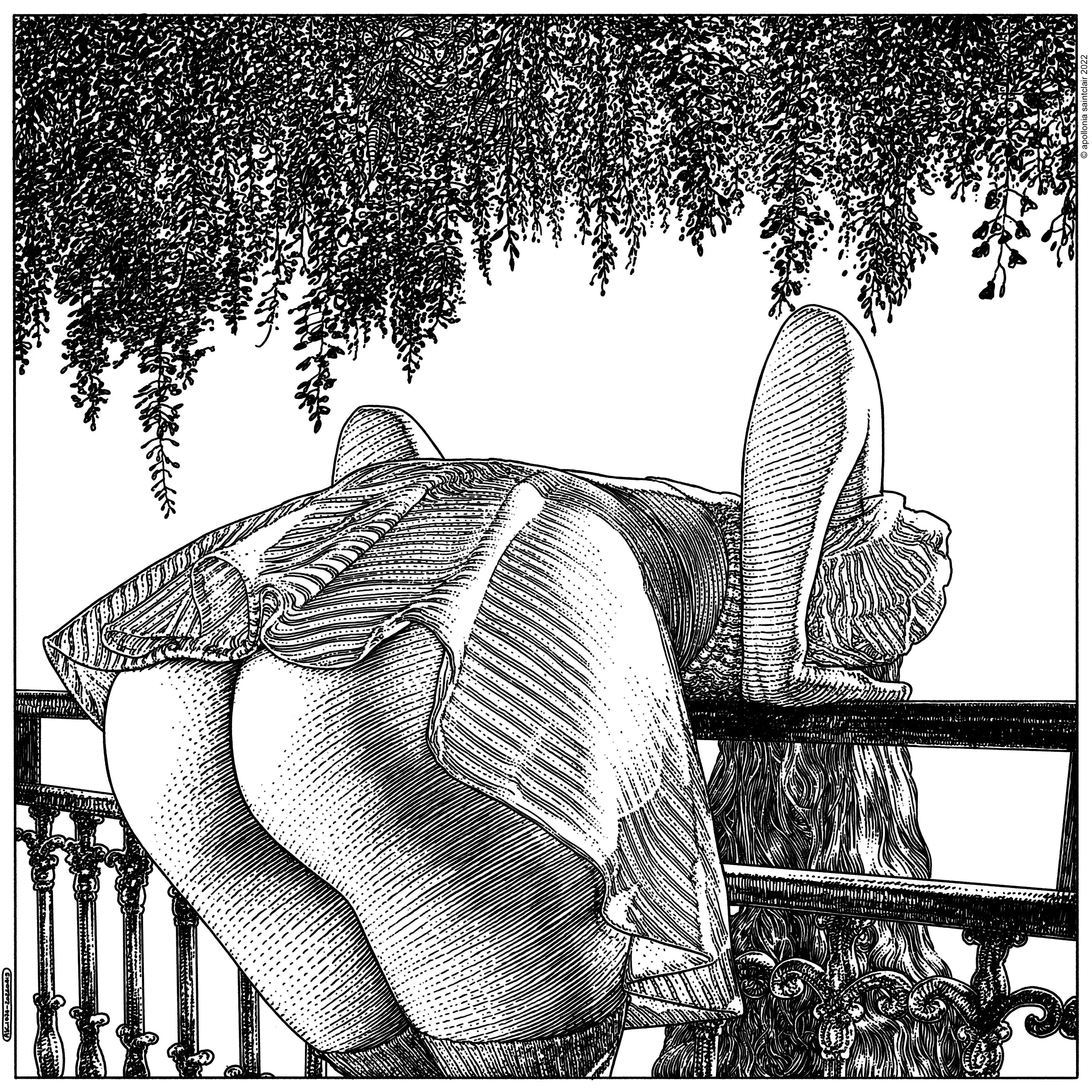 La demoiselle de la tour (Here are golden stairs) by Apollonia Saintclair posted by Front-Crazy-1007