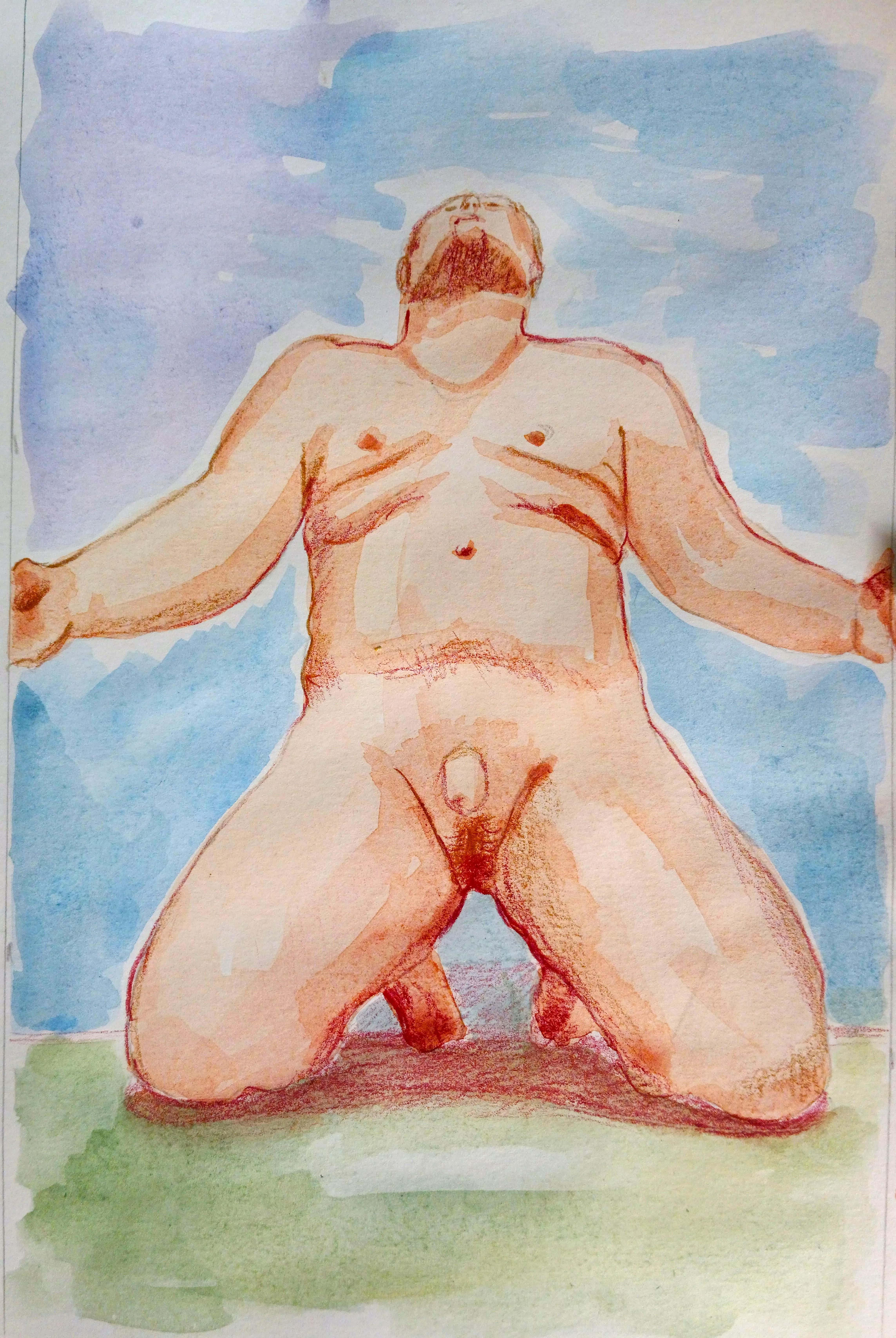 On his knees. By me. posted by Angie-Audio-Lover