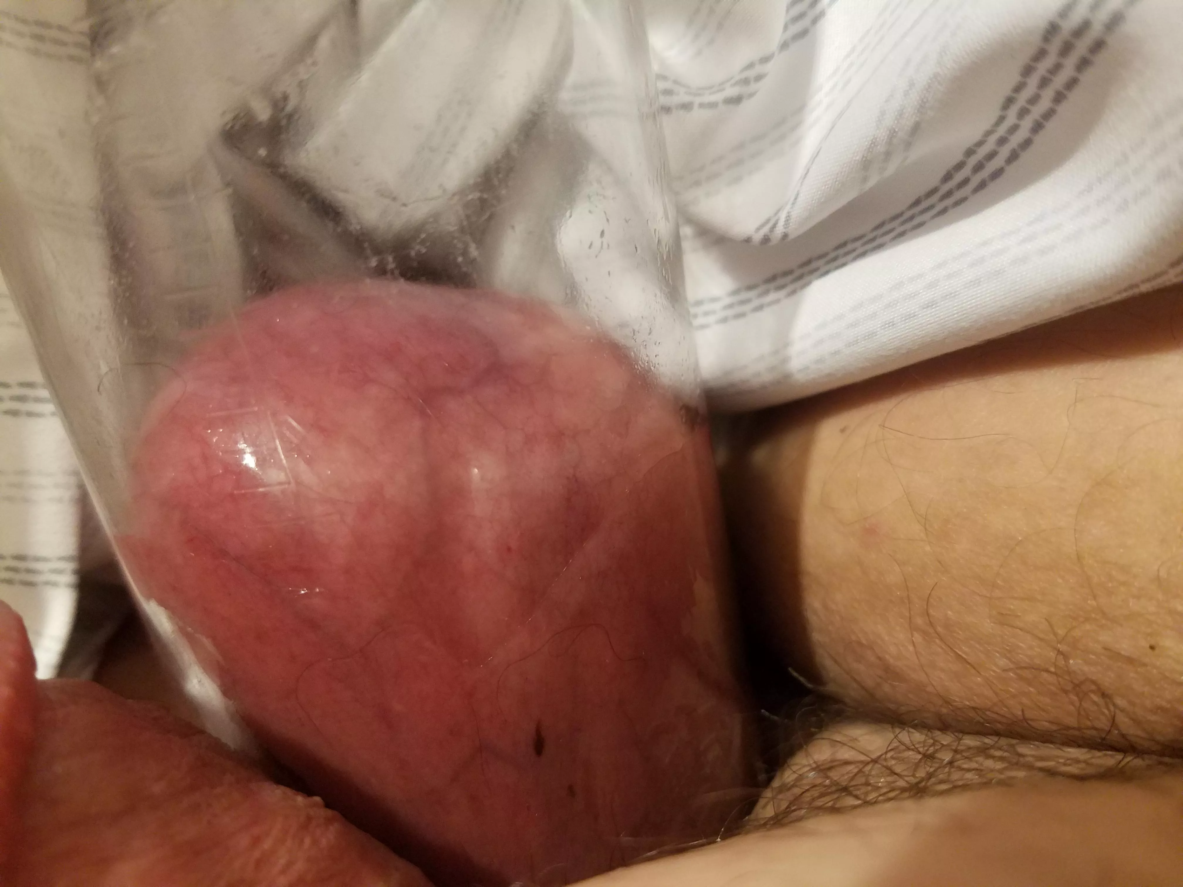 Pumping my big balls. posted by Tonce242