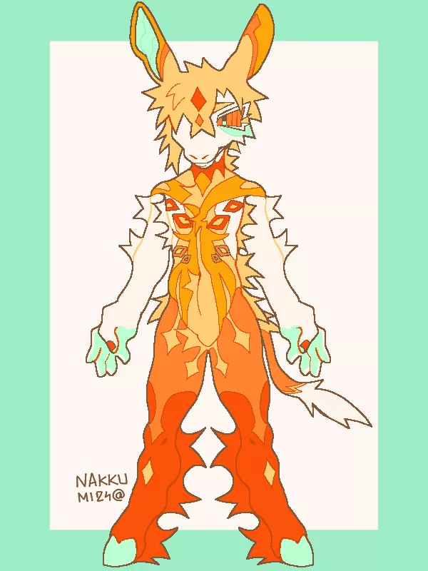 who can guess his specie? (art by me, oc belongs to me) posted by nakkumi