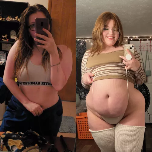 An almost 100 pound difference!! 😱🤭 by Mistressbaozii