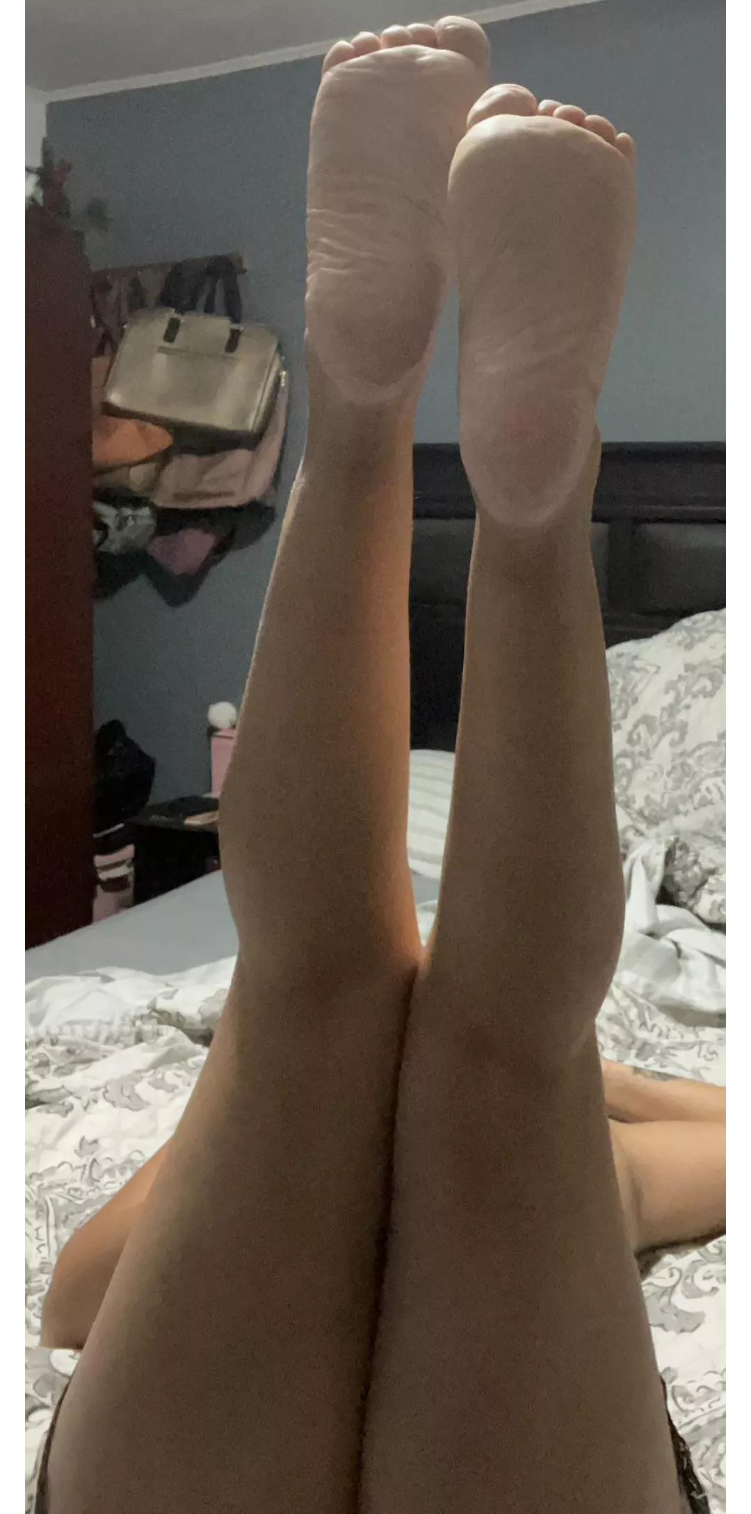 Get home see these feet up in the air and my lovely soles. What are you doing?  posted by cataaaaa303