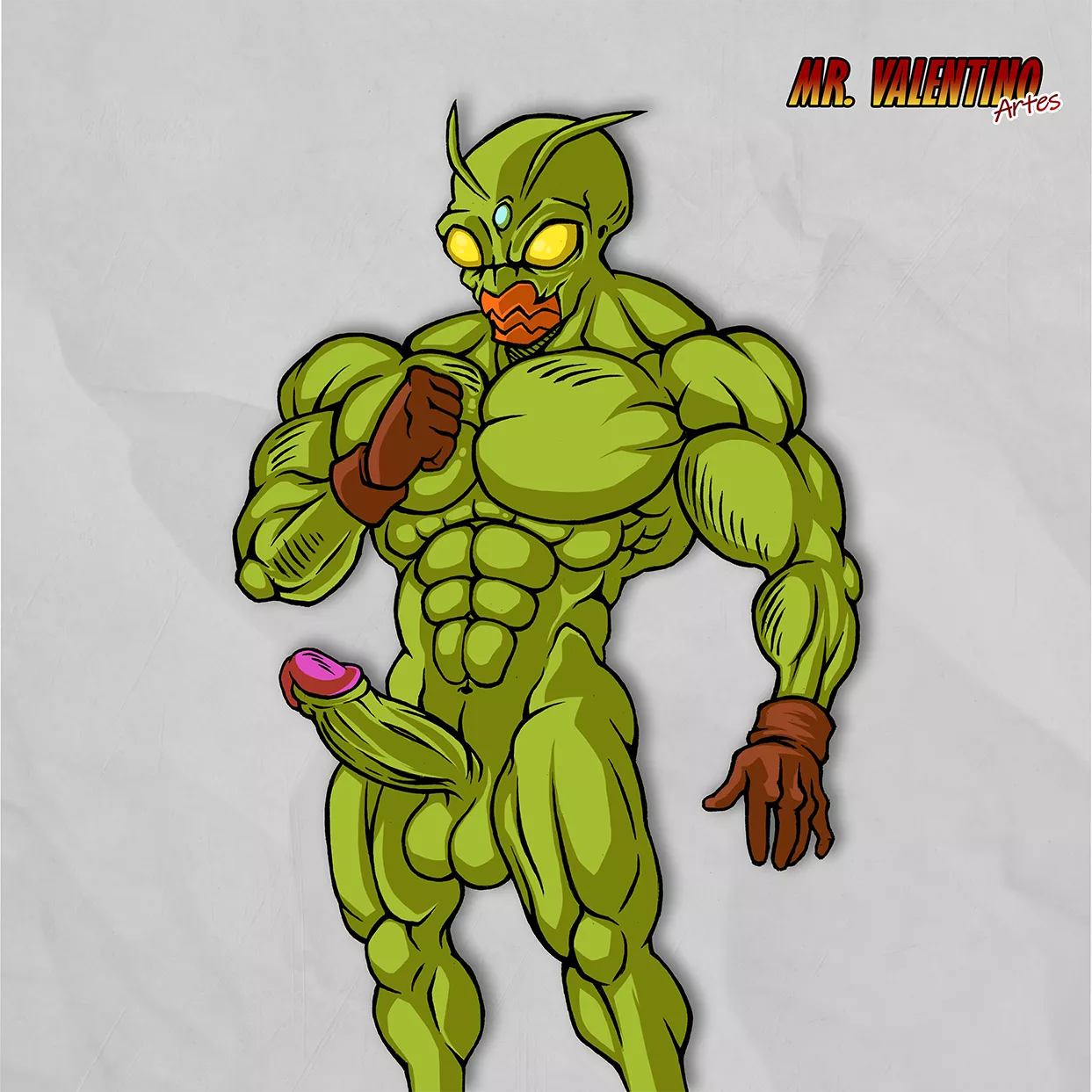 Grasshopper man - Original character (Artist: myself) posted by Infamous-Barber-2809