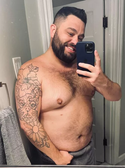 Here’s a better pic, I hate the dirty mirror lol. My fiancé gets a lot of love, hoping it’s my turn now. by CyanMagentaGaming