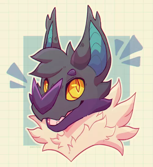 Oh my, is that a cutie I spy? (Art by @honeymoss_ on Twitter) by Vigil_the_Protogen