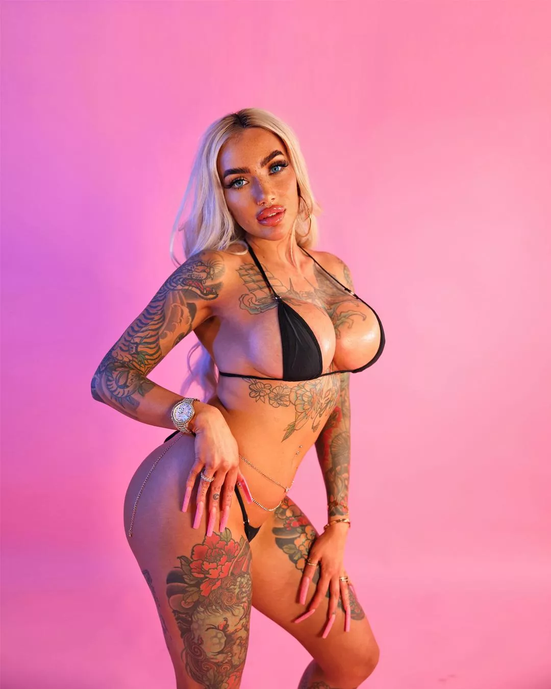 Tattooed long nails bimbo enhanced for your pleasure posted by Spicytattoodoll