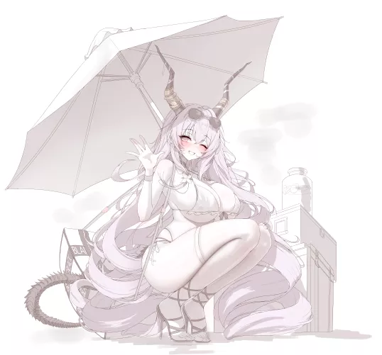 Typhon waving [Arknights] by marxsander2016