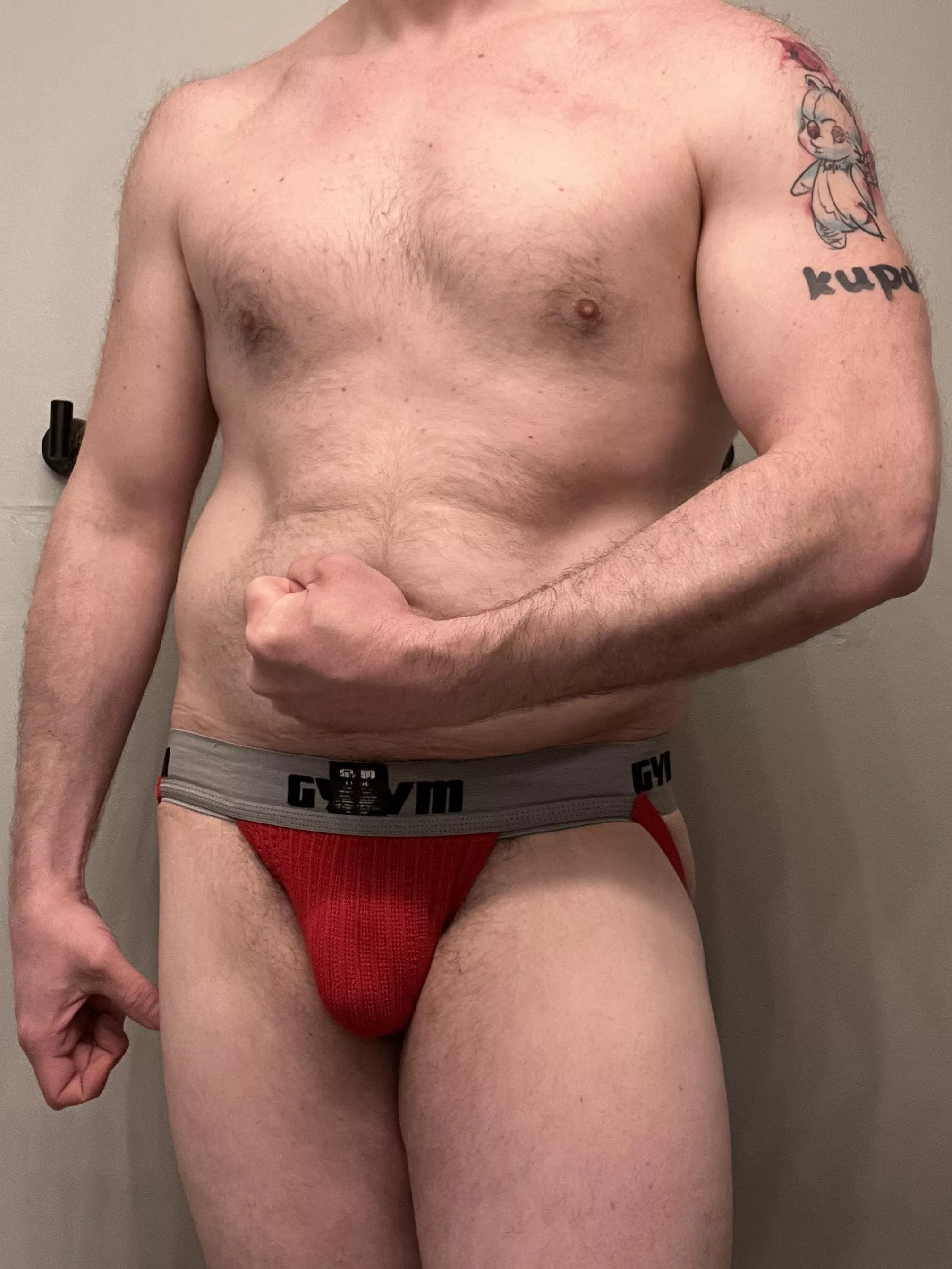 Dad bod in Red Jock (40) posted by MuscleDad1989
