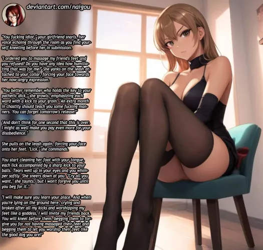 How dare you disobey me? Part1[femdom][chastity][keyholder][public humiliation][feet] by Nalgou