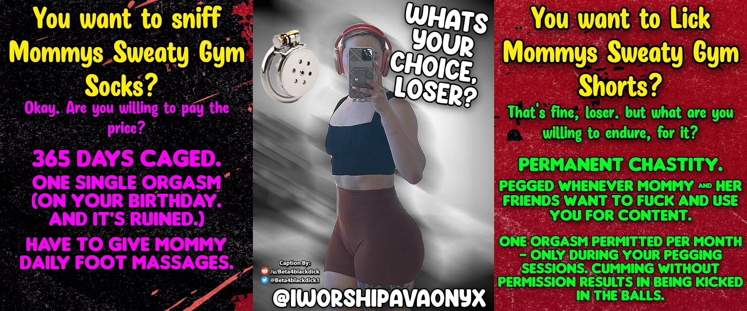 What's your choice, Loser? posted by beta4blackdick