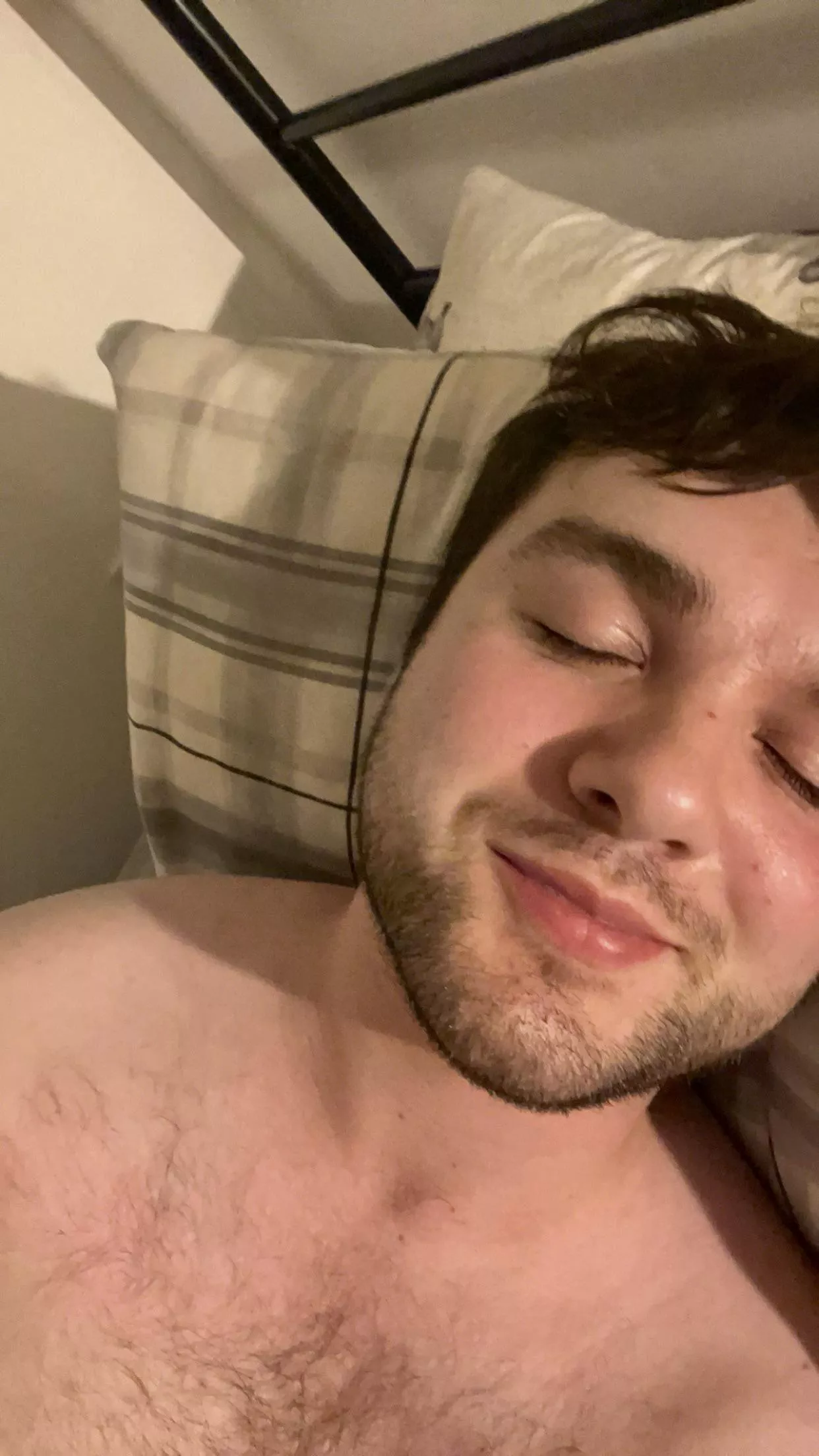 A long week, a bottle of wine, a sleepy man posted by dougienen