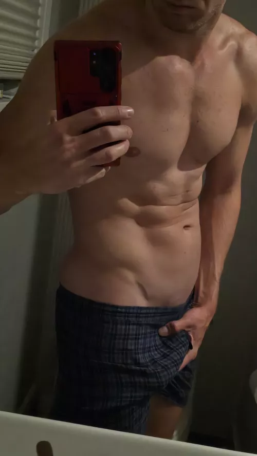  Comment below if you like your semi hard dick swinging in your loose boxers  by Working-Group-9152