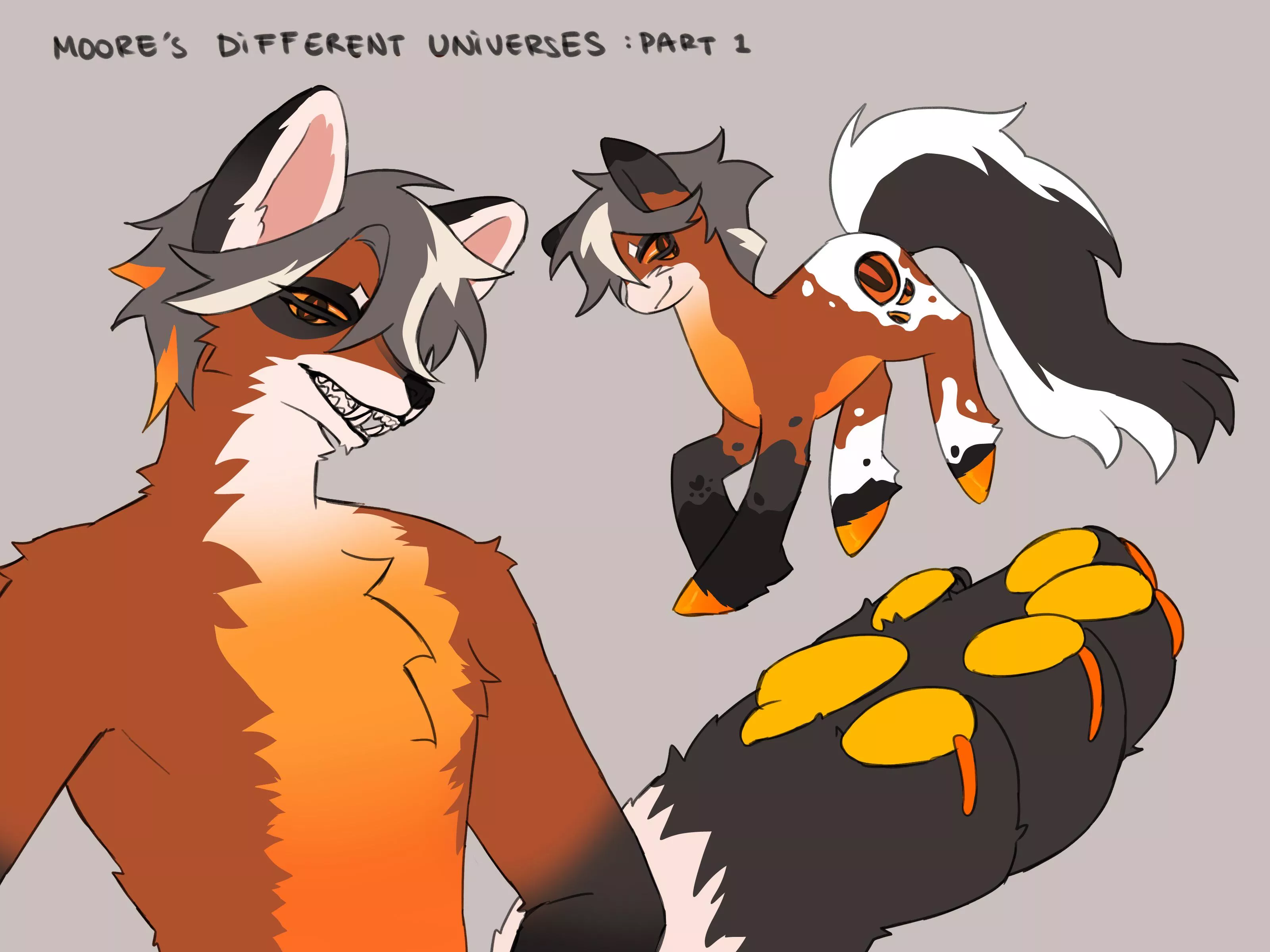 different universes with my fursona! part 1: MLPFiM posted by mochippyyy