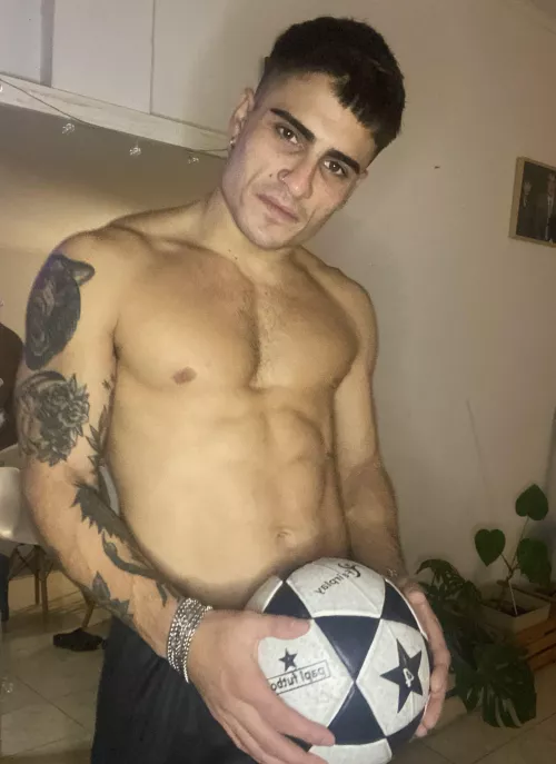 Do you have what it takes to tackle this buffed-up soccer player?  by OliverKinggxoxo