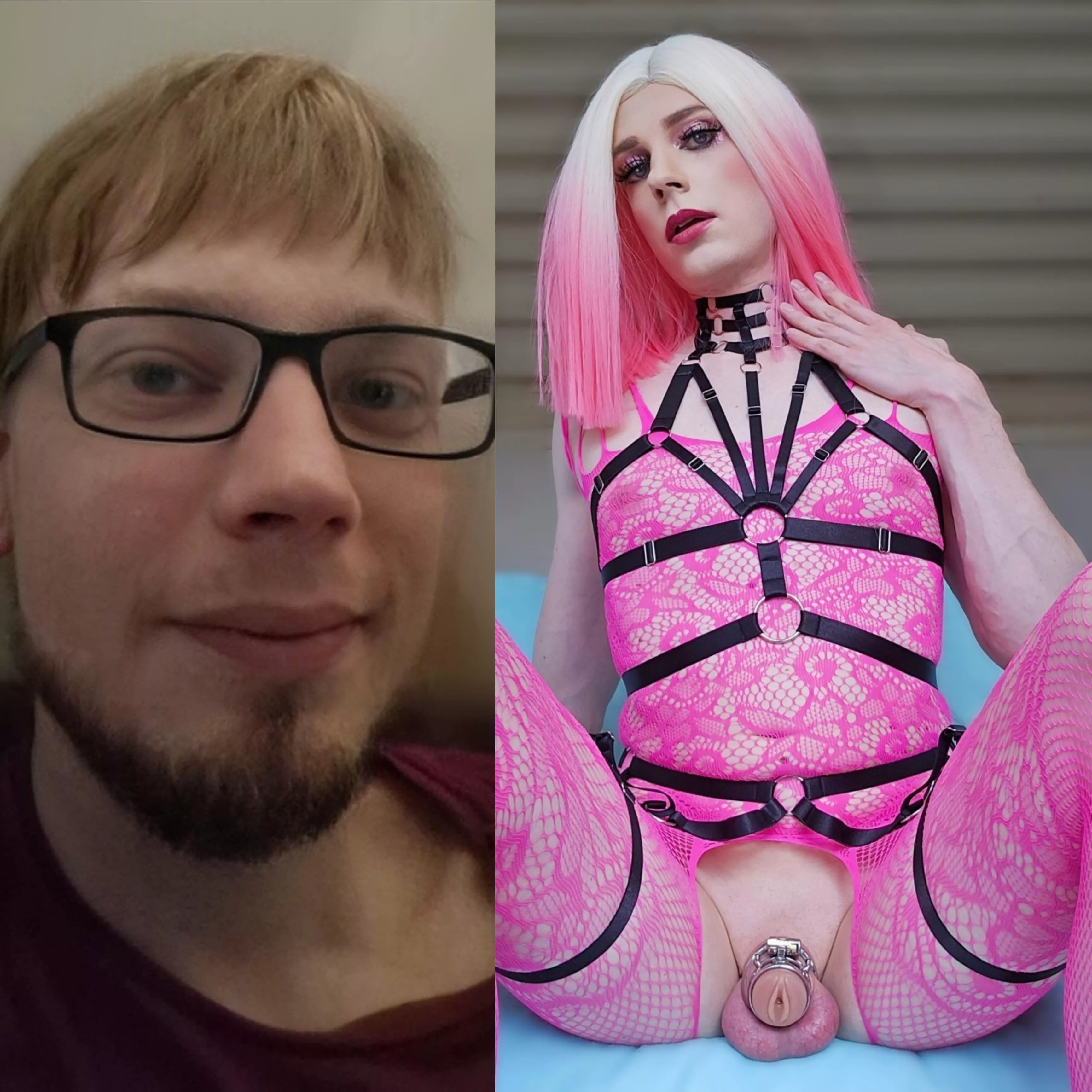 I used to be the boring boy on the left. This is me today on the right.. did I made the right decision? posted by Fairy_doll69