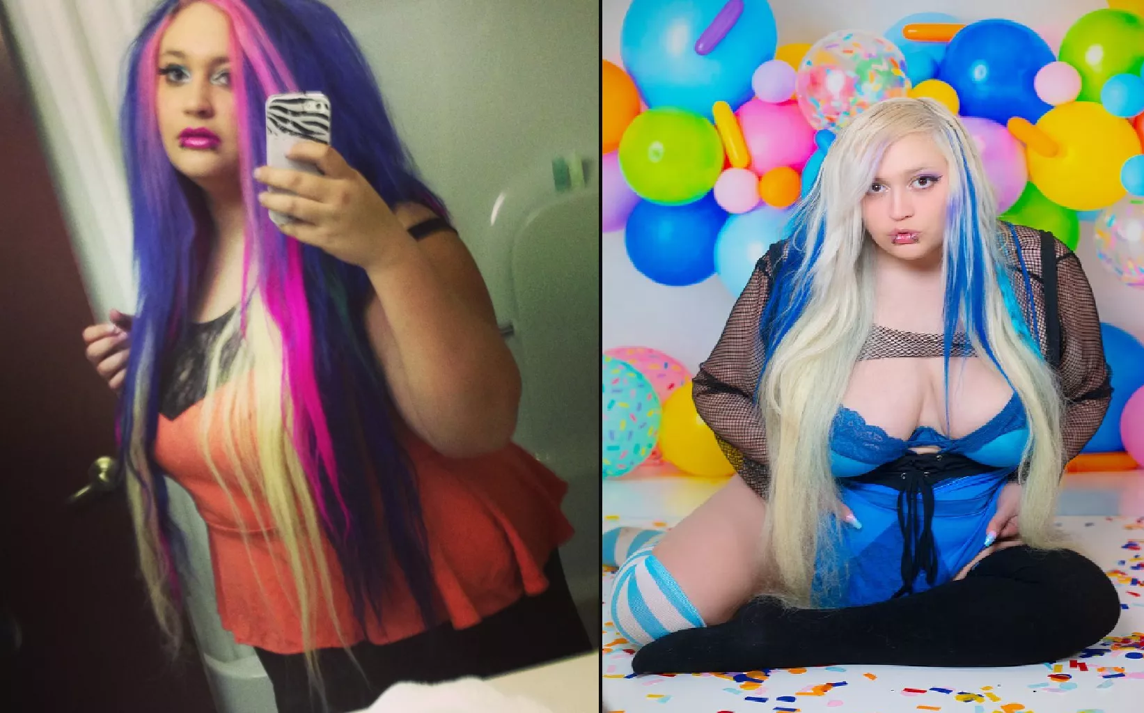 Lost weight, went blonde, studied makeup, better fashion, etc. Still a virgin though. posted by GirlNamedSpike