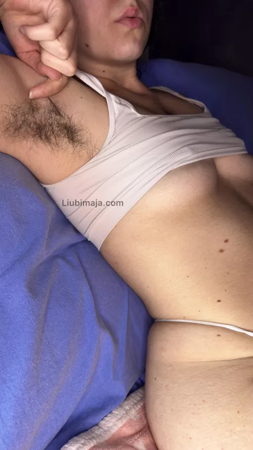 Relaxing time smelling my hairy armpits  by Liubimaja4u