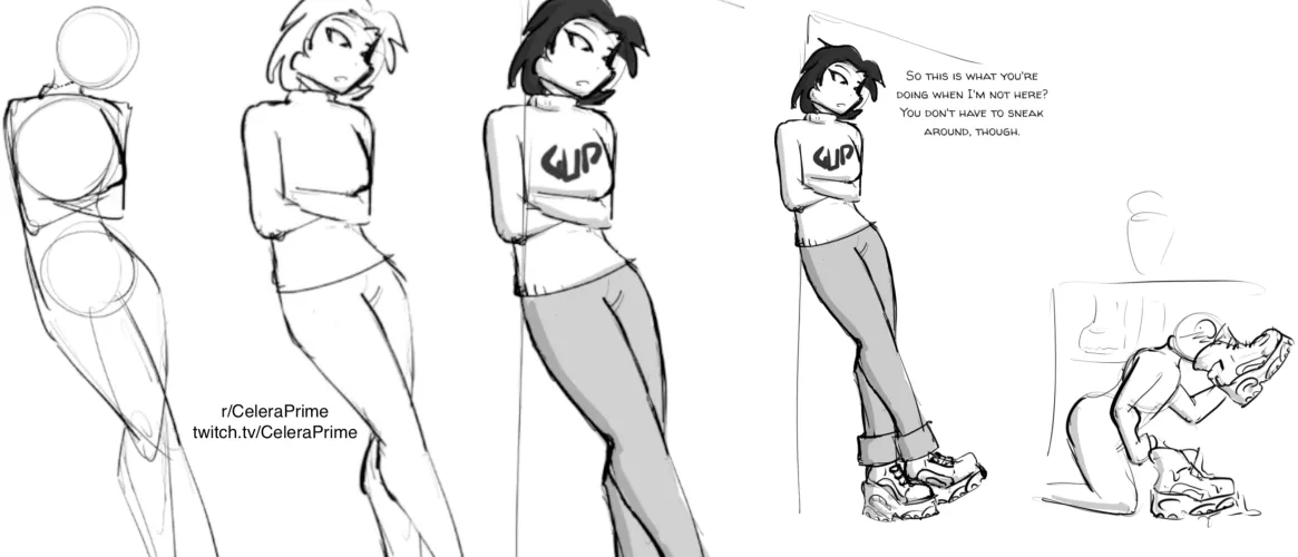 Thought you might enjoy seeing the journey from sketch to finished art. By r/CeleraPrime by CeleraViceroy