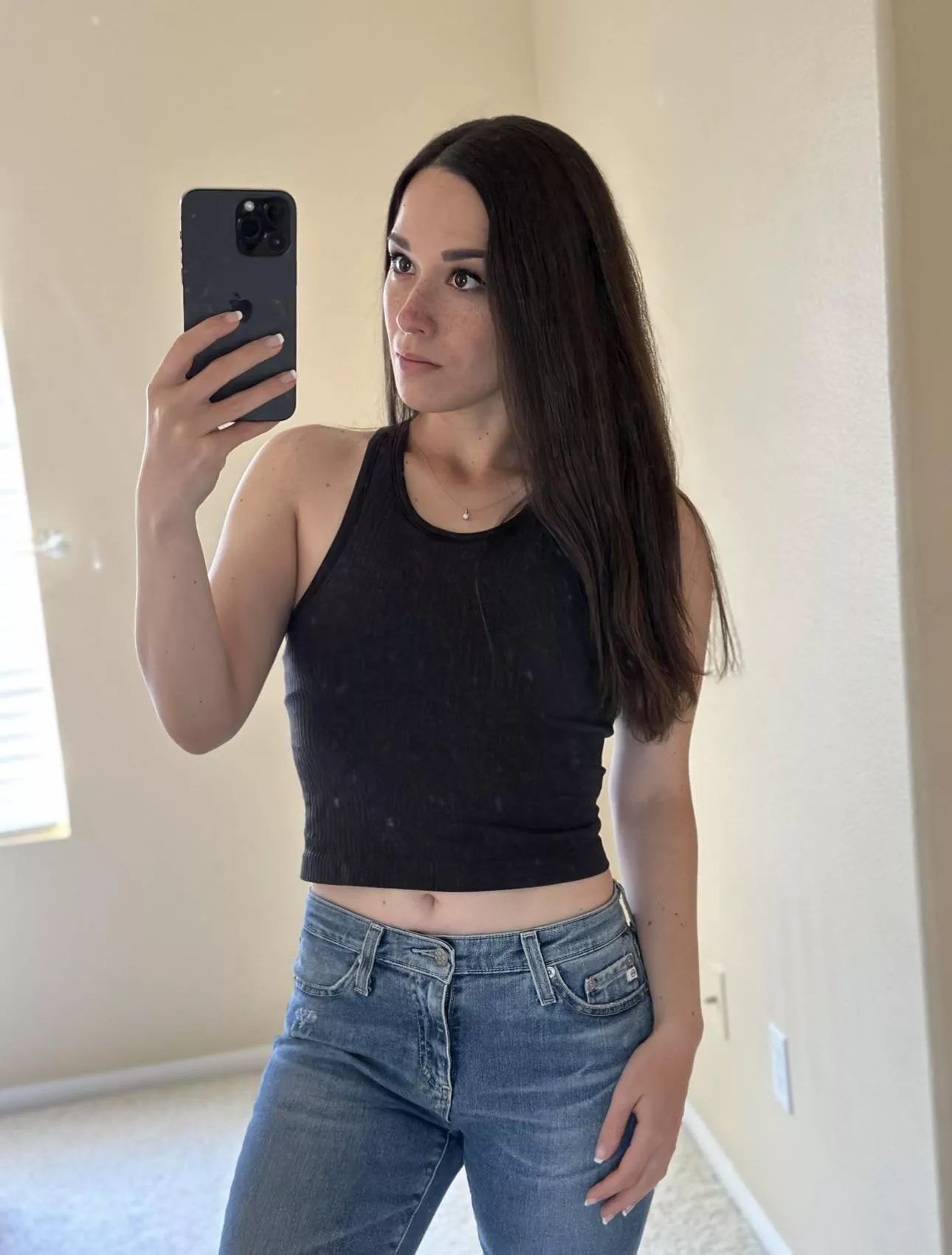 You can never go wrong with a crop top and some denim.  posted by AlanaAraya