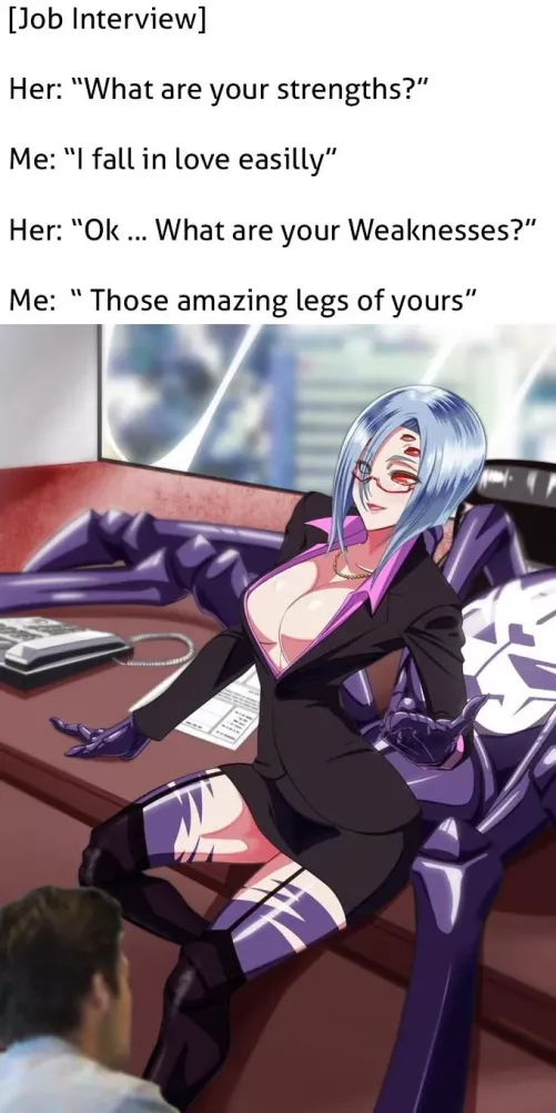 How can I work effectively if I'm distracted by those sexy spider legs  by Cultural_Car_4195