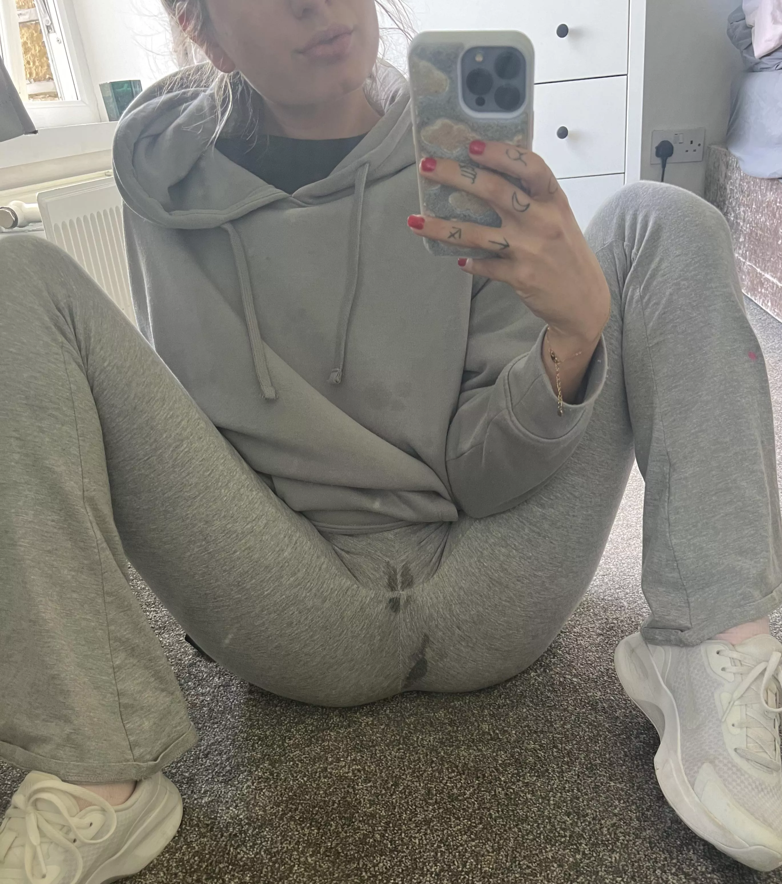 I probably shouldn’t go commando in grey pants… posted by 2missmae