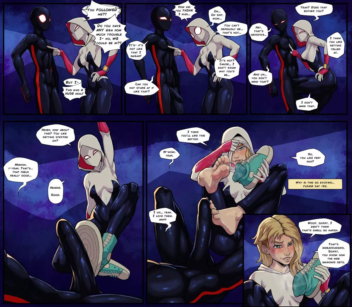 Miles and Spider-Gwen (kokobiel) [Marvel] posted by Hot-Lychee-3936