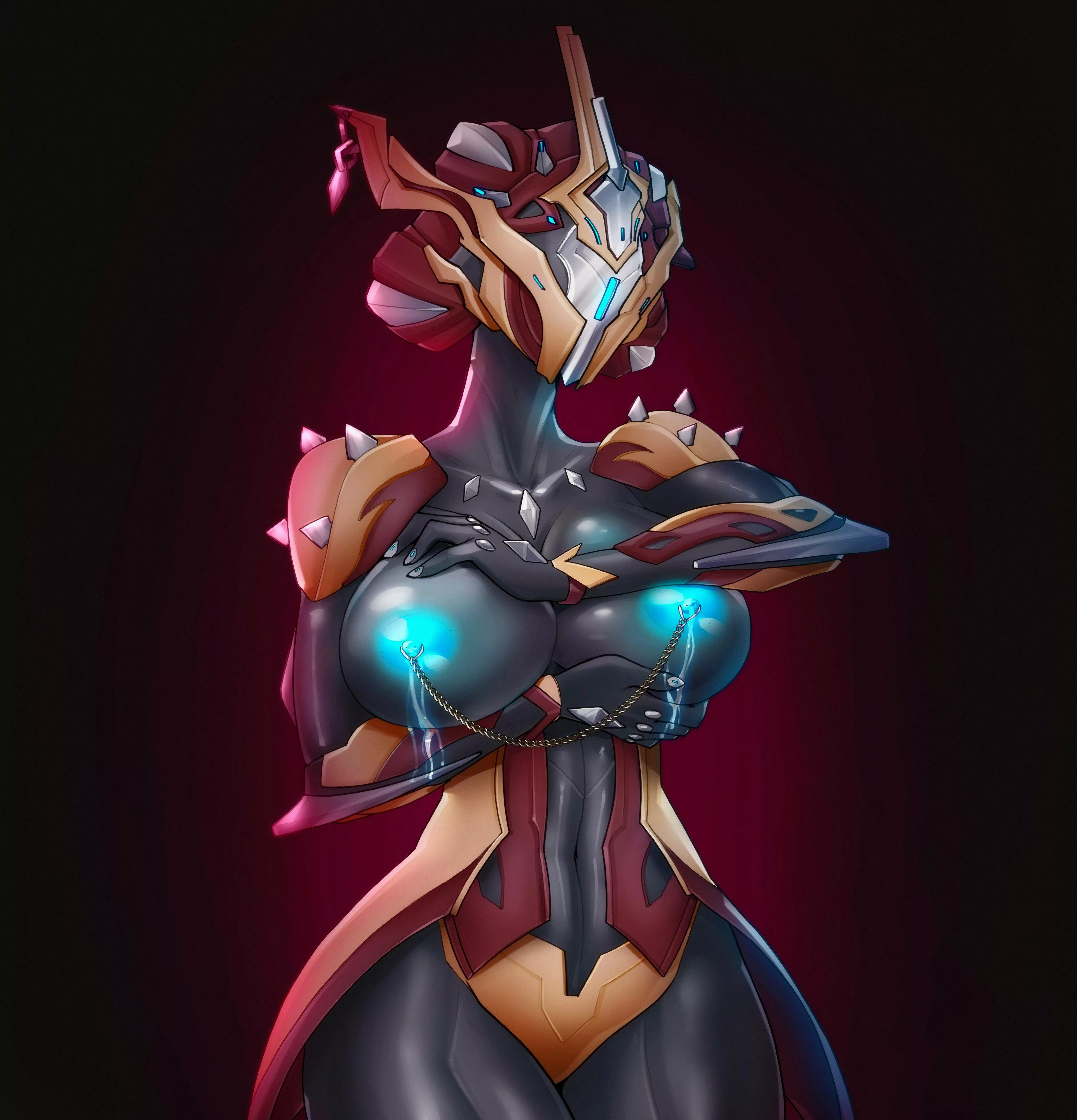 [Khora] Squeezing Her Sensitive Breasts (GYoshDraws) posted by Darthmufin