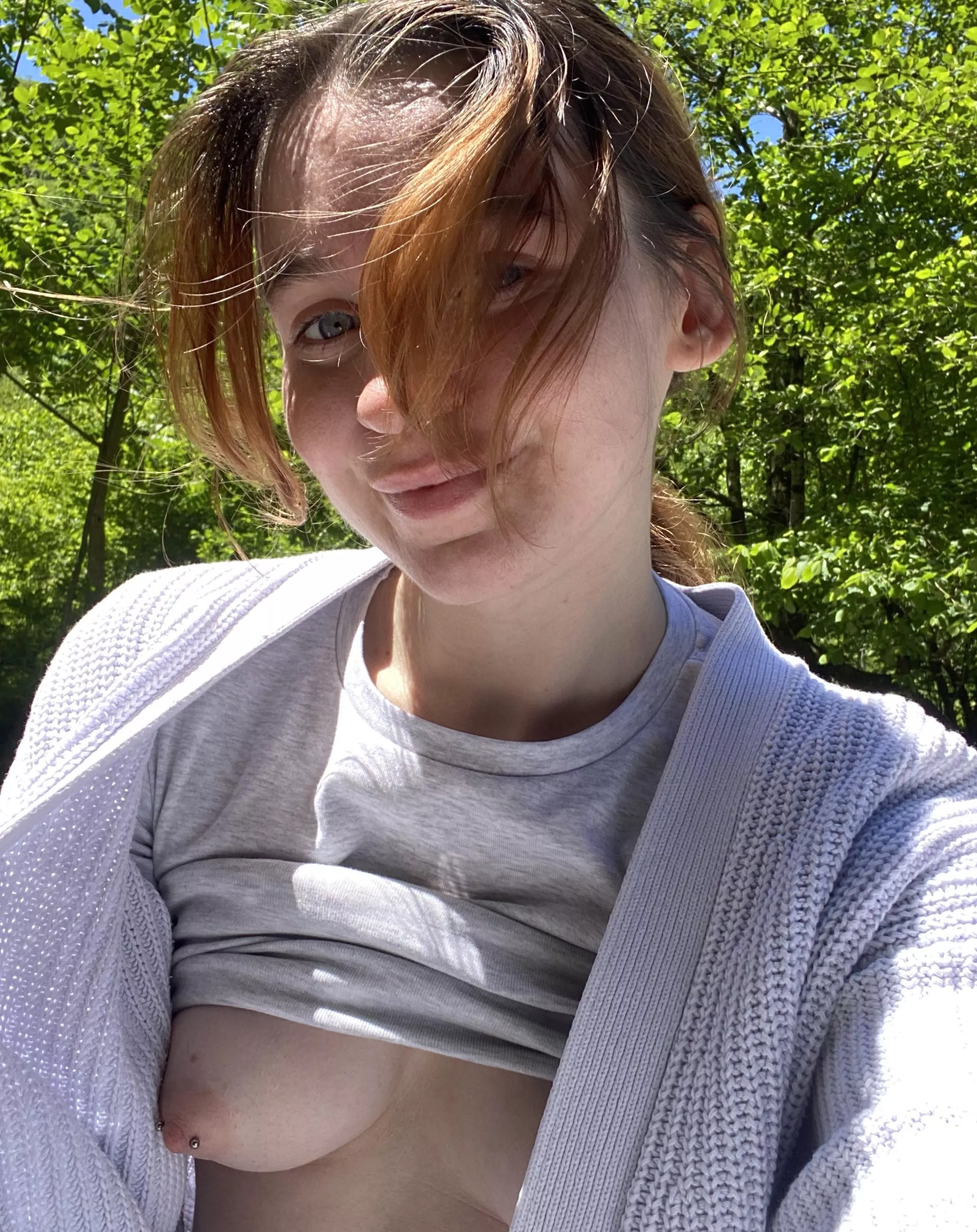 Flashing my tits on the street posted by _kateedem_