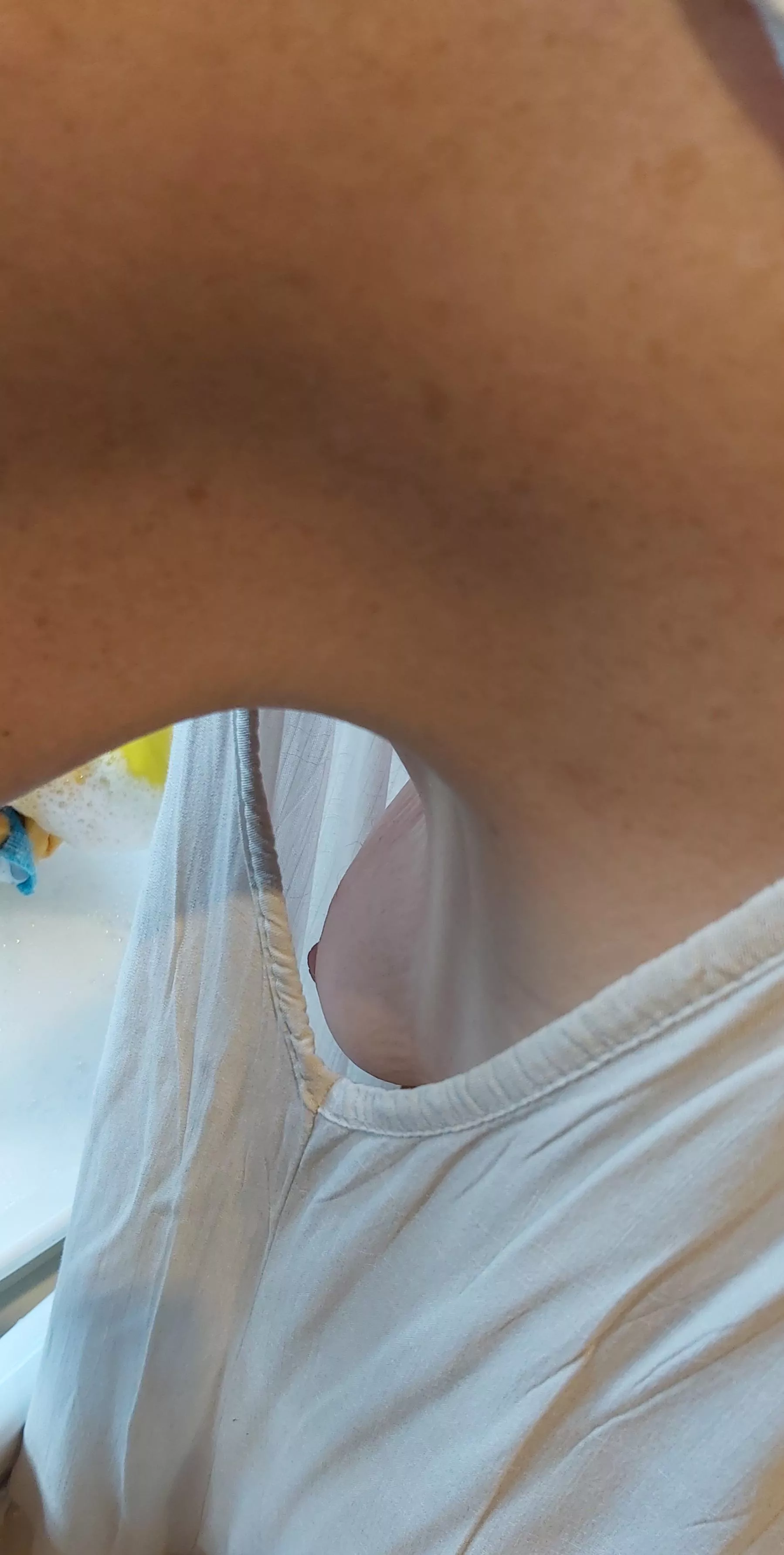 Washing up can provide a convenient side view to onlookers  posted by Separate-Bison-3903