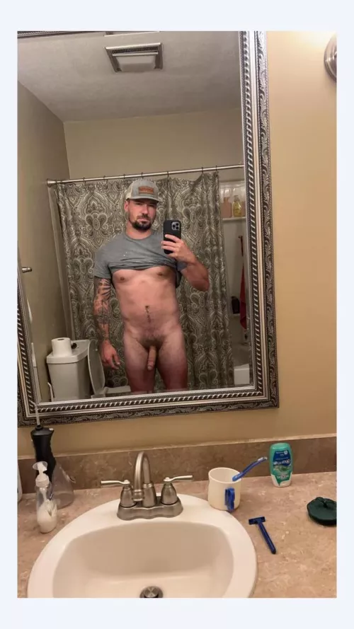 While I remodel one bathroom I take dick pics in the other. I hope the customer doesn’t minr. (29) by Global-Air2054