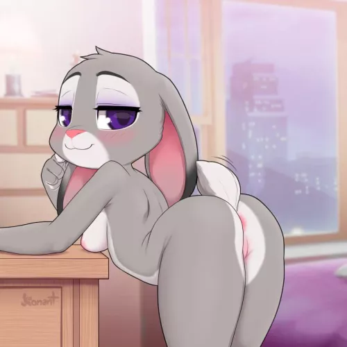 Bent over bunny (Kionant) by SpitefulCrow1701