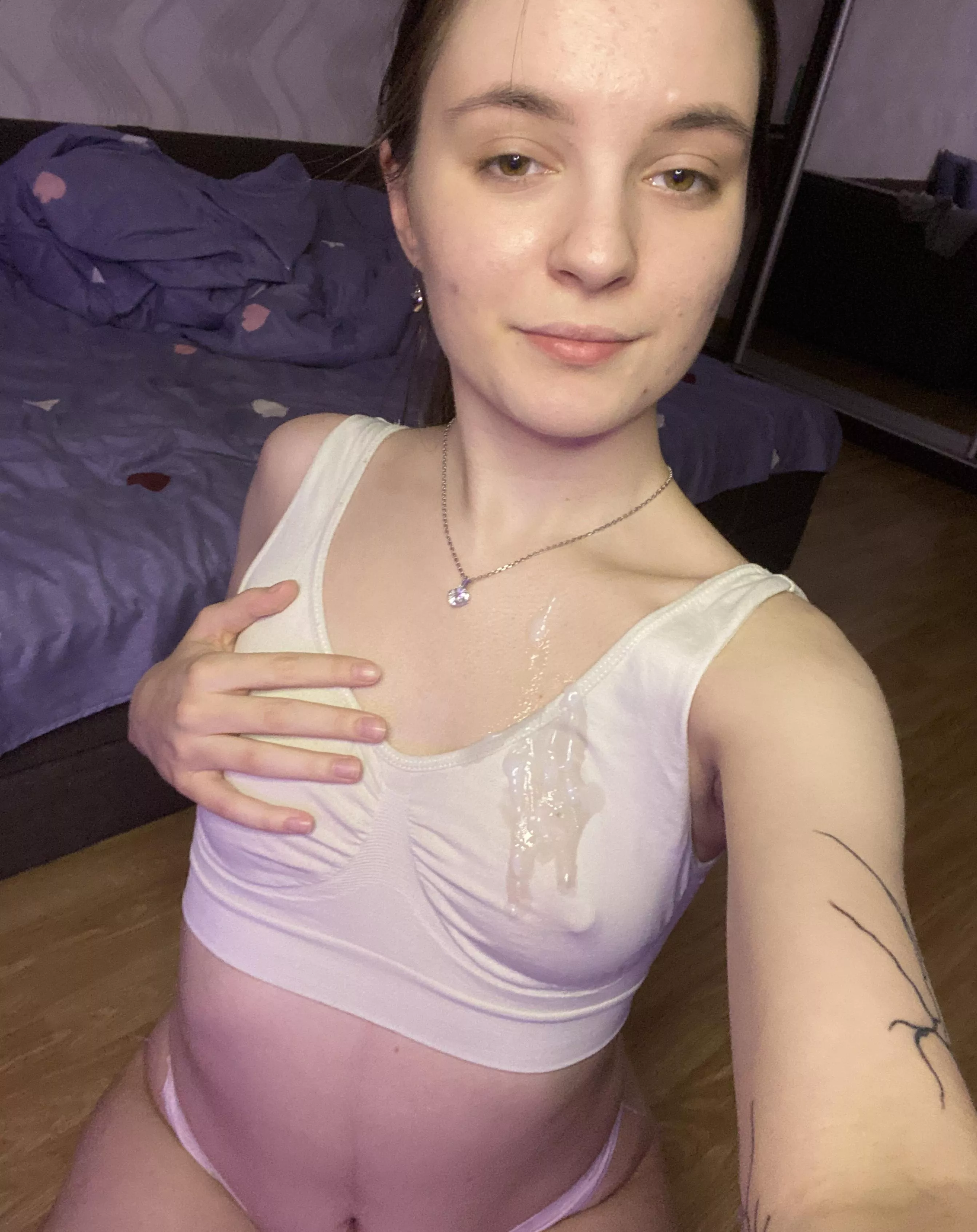 Cum all over my face! I'll clean up the mess afterward, I promise. posted by heretomess372