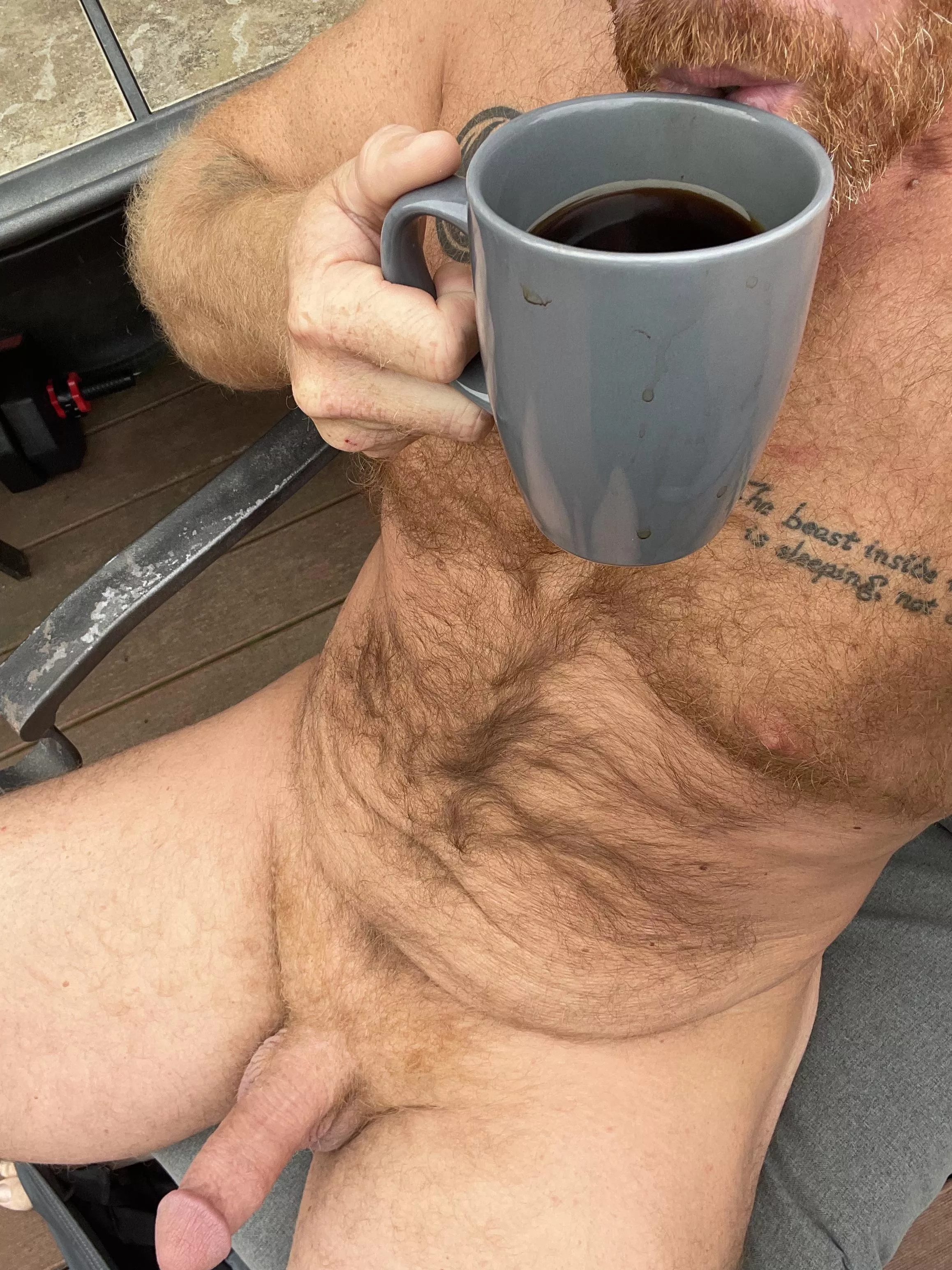 Enjoying my coffee on the deck 😏 posted by Mr_Slone_Taylor