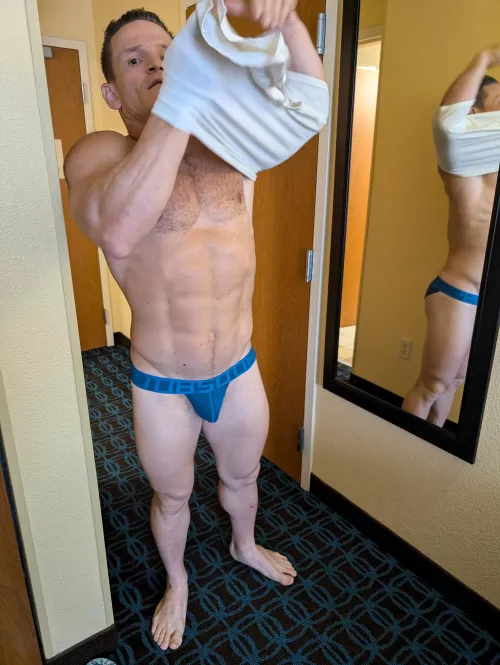 Getting dressed before going to work by gayvittles