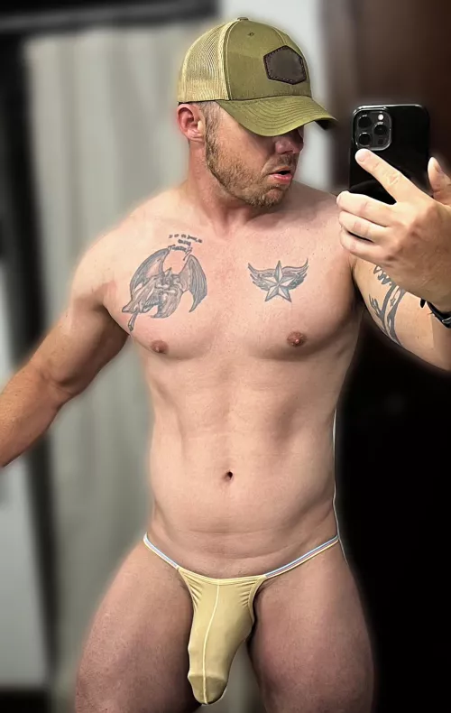 Love when undies leave little to the imagination… by CockbulgesMan