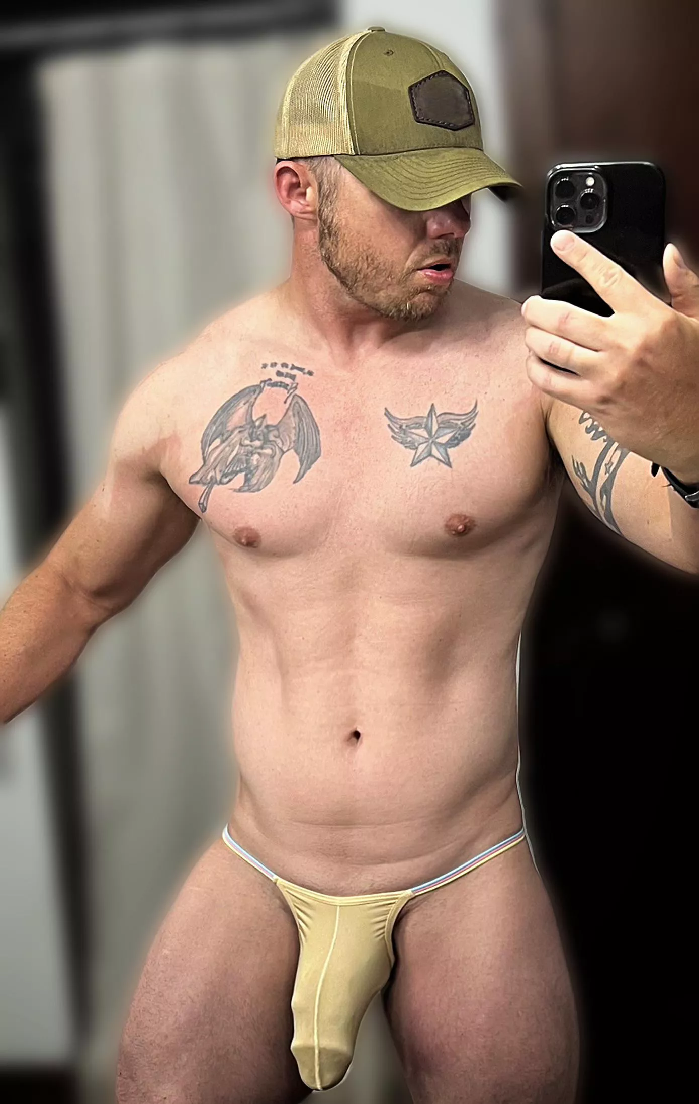 Love when undies leave little to the imagination… posted by CockbulgesMan