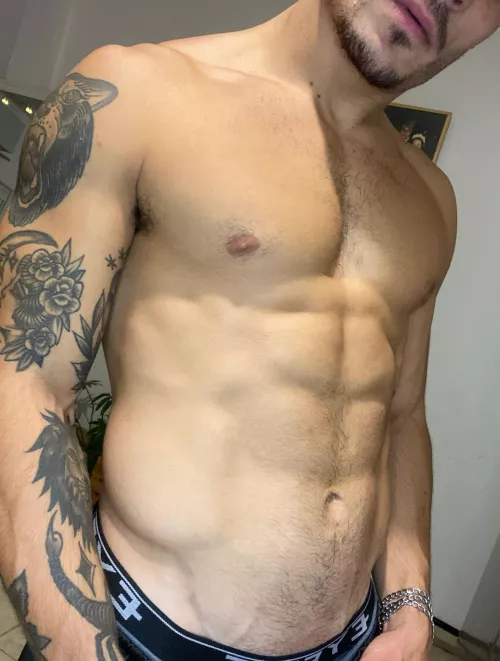 Ready to get lost in my six-pack?  by OliverKinggxoxo