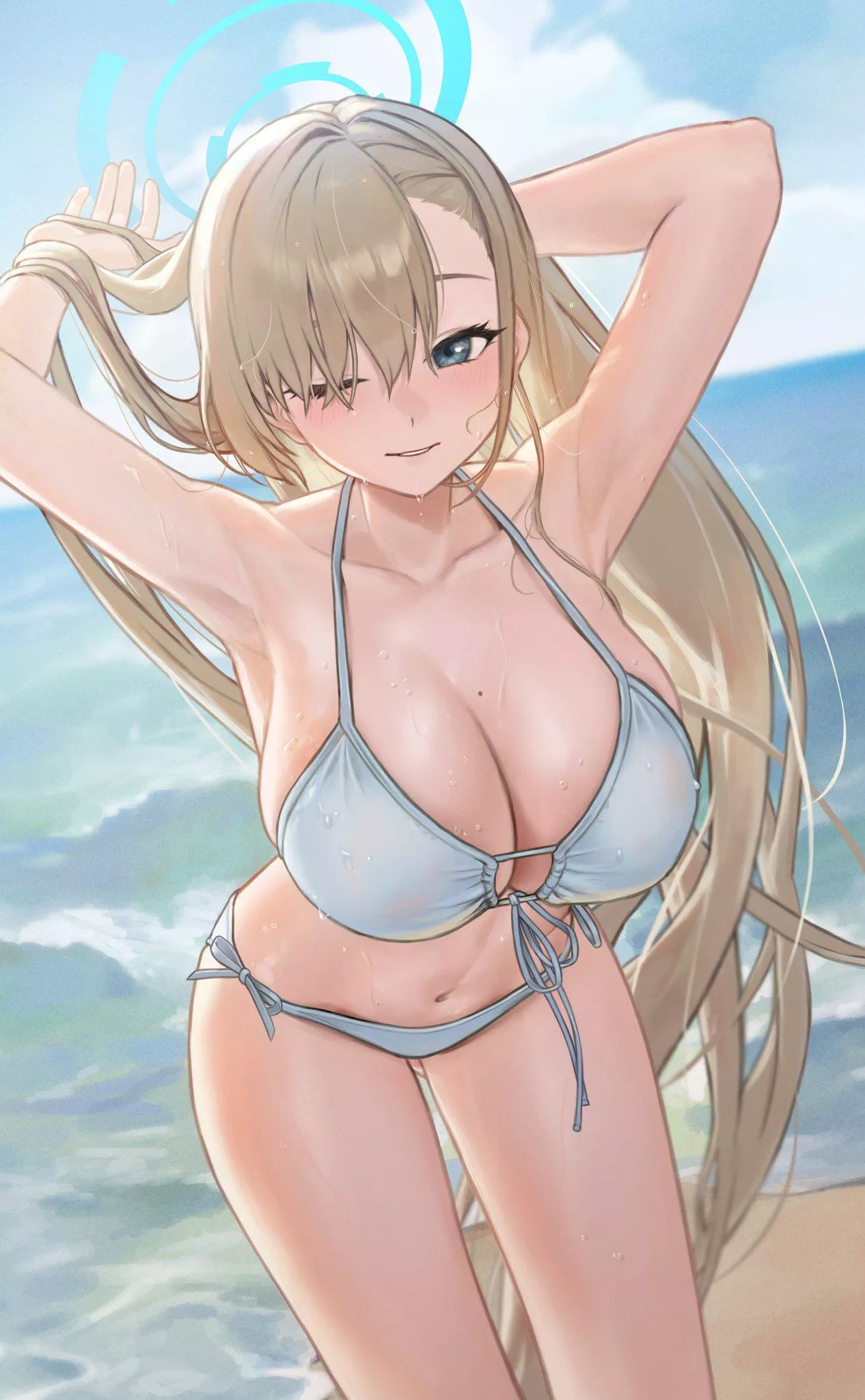 Swimsuit Asuna at the beach posted by marxsander2016