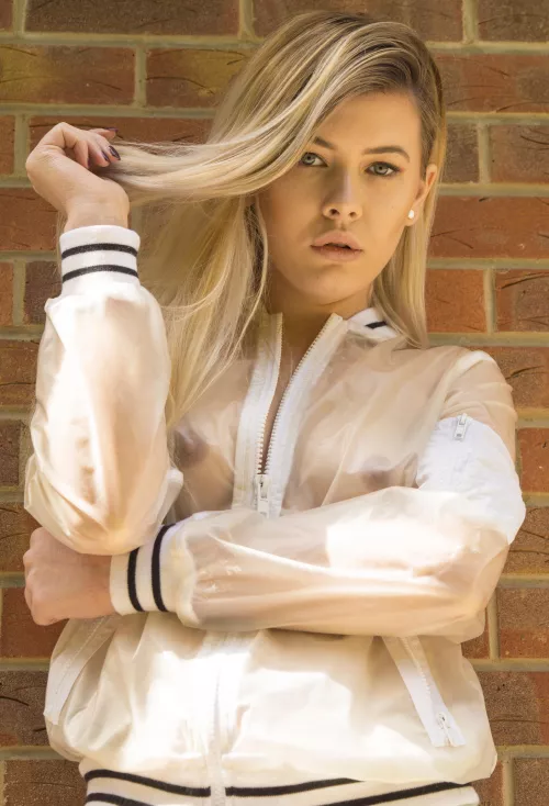 Transparent white vinyl jacket by Ickysky