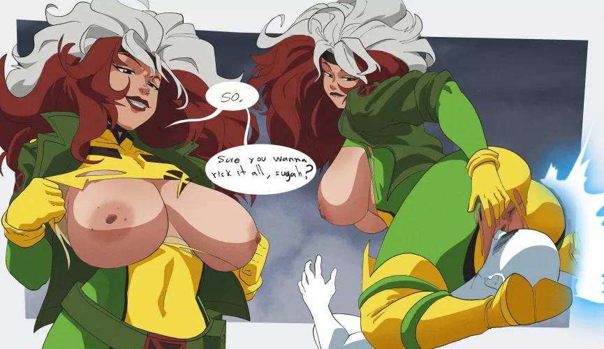 A faceful of Rogue (Inker Comics) [X-MEN] by AlKo96