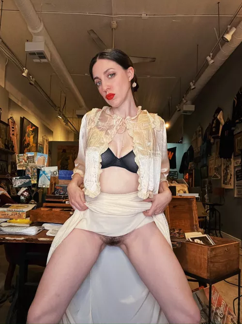 Just a little peek of bush...I never have anything under my skirts by PrettySadieReed