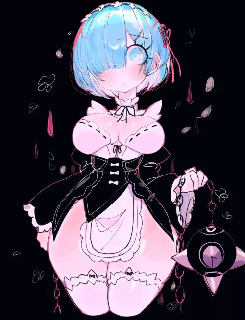 Rem with a mace by LafterMastr