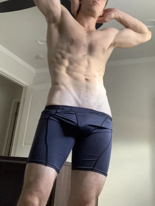 These compression shorts are a little tight. I better get them off   by johnfuckme69