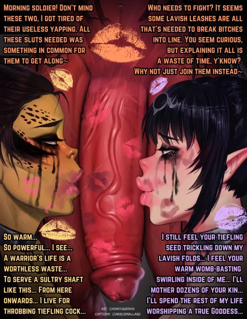 Tiefling mediation~ [Futanari] [POV] [Fucked Silly] [Lipstick Stains] [Ruined Make-up] [Credits in Caption] by MarcieMallard